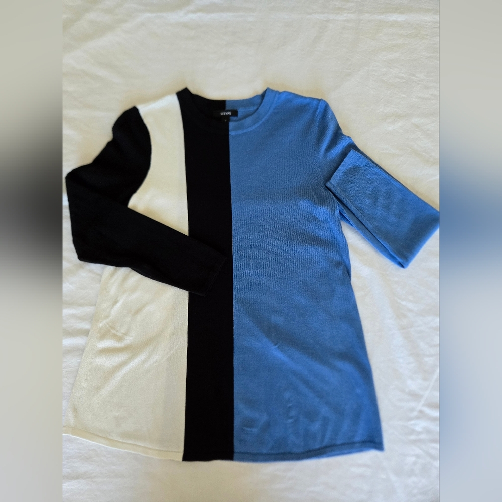 Alfani Color Block Knit Top
